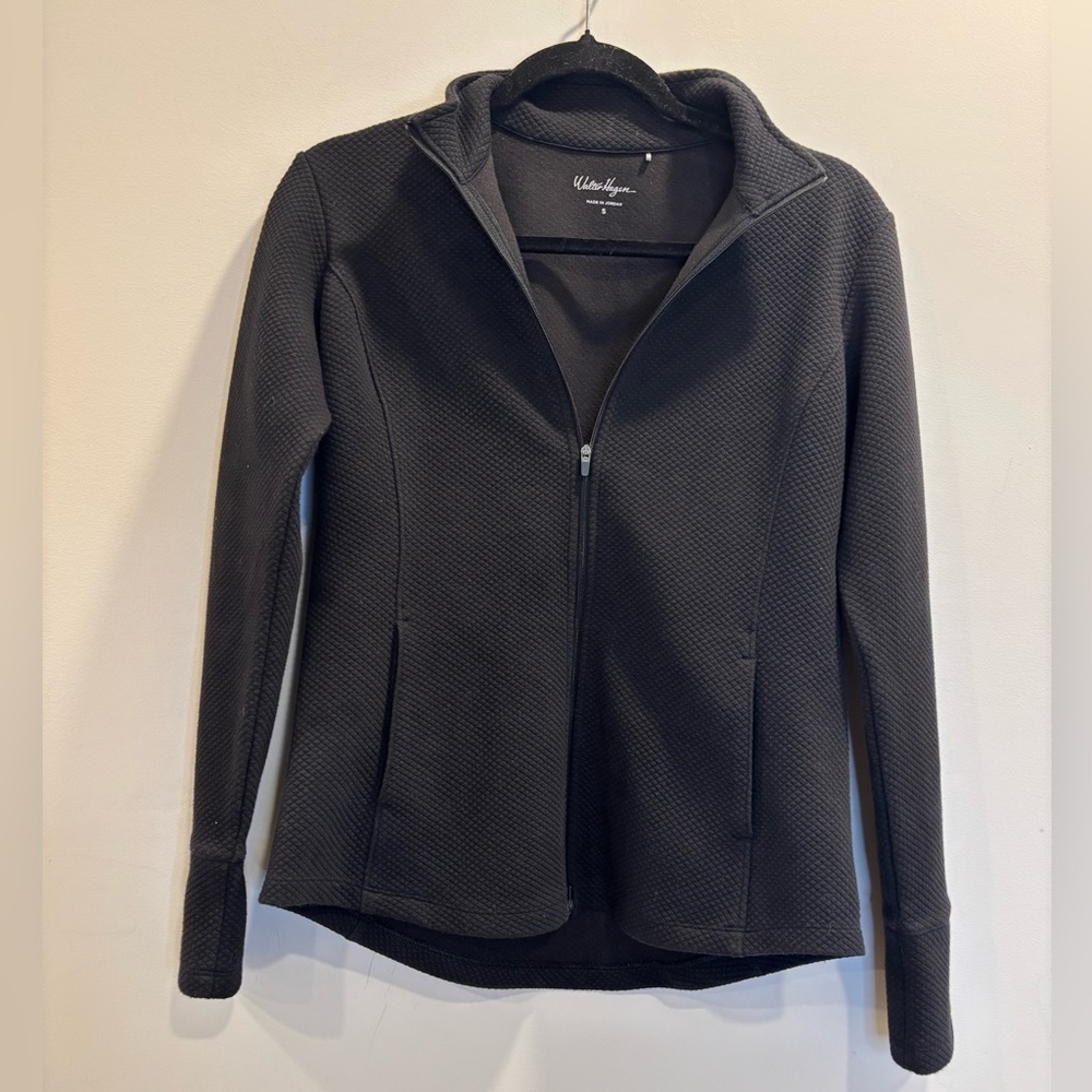 Walter Hagen Cotton Waffle Zip-Up Golf Jacket Size Small